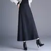 Falda de lana de corte A con estampado de leopardo de moda para mujer, nuevo estilo otoño e invierno 2026, de cintura alta, que cubre la cadera, con dobladillo amplio, moderna y rejuvenecedora