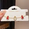 Nuevo Estilo Chino Zirconia Acrílico Gota de Aceite Calabaza Hueca Pulsera Moderna y Versátil Retro Lujo Ligero Joyería de Mano de Gama Alta para Mujeres