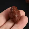 Talla de Hueso de Oliva del Dios de la Riqueza (Enviado al azar) Accesorios Bolsa de Dinero con Agujeros Superiores e Inferiores, Cuentas para Tallado Hechas a Mano DIY