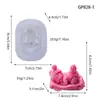 Molde de Silicona de Bebé Durmiendo Estéreo 3D Lindo Bebé Recién Nacido Vela de Aromaterapia Molde para Adorno de Yeso Jabón Hecho a Mano