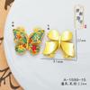 Colgante de Mariposa Agujero Pasante Accesorios DIY Mariposa Amor Flor Cadena Oro Arena Vietnamita Pulsera Cadena Clavícula Accesorios Largo No Se Cae