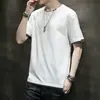 Em Estoque Verão 2024 Masculino Manga Curta Fino Esporte Moda Marca Roupas Respirável Manga Curta Solto Estilo de Rua