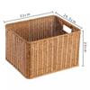 Cesta de Almacenamiento para Mesa de Café tipo Ratán Cesta Organizadora de Cajón para Mueble de TV de Sala de Estar Cesta de Almacenamiento para Snacks y Cosméticos de Escritorio