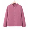 Ropa para mujeres de mediana edad y mayores, chaqueta acolchada de algodón casual para madre, chaqueta acolchada de algodón cálida y engrosada para esposa de señora mayor, ropa de invierno para abuela