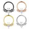 Halloween Europeu e Americano Anel de Nariz de Morcego Quente Argola Fechada Piercing de Nariz com Zircônia Anel de Nariz Brincos de Cartilagem Joias para Piercing