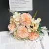 Combinação de Crisântemos Flores Artificiais Decoração de Casa Flores Falsas Sala de Estar Hotel Vitrine Arranjo de Flores de Casamento Adereços de Fotografia