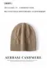 Gorro Holgado de Doble Capa Engrosado 100% Cachemira Otoño e Invierno para Mujer Tejido de Punto Trenzado Caliente Protección para los Oídos Envoltura para la Cabeza Gorro Frío Postparto