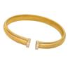Conjunto de Corrente de Pescoço, Pulseira e Brincos de Aço Titânio com Zircônia em Estoque, Brincos de Ouro 18K, Pulseira Aberta e Conjunto Gargantilha Mais Vendidos no Exterior