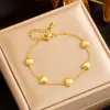 Moda transfronteriza europea y americana nicho diseño simple accesorios de amor cadena metal acero de titanio chapado en oro collar para mujer venta al por mayor