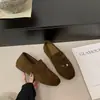 Mocassins femininos versáteis de calçar sem cadarço, com salto oculto, sola macia e um estilo chique e sem esforço para o outono de 2026, em uma linda cor Melard