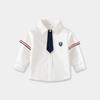 Nueva Camisa de Manga Larga para Niños Todo Fósforo Primavera y Otoño Azul Ropa Infantil para Niñas Niños Medianos y Grandes Camisa Top Neita