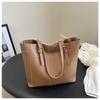 Bolso Tote de Gran Capacidad y Alta Textura 2024 Nuevo Color Sólido Combinable Bolso de Mano a la Moda Estilo Coreano Moda Bolso de Hombro