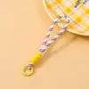 Llavero de Peluche con Cuerda Tejida a Mano, Correa Corta Portátil para Teléfono, Accesorio para Bolso, Correa de Muñeca para Cámara