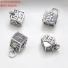 Plata de ley S925 carácter Xi carácter fu ágata rojo sur jade doble anillo accesorios joyería de plata vintage envejecida colgante de cierre de plata