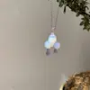 Joias de Vidro Feitas à Mão, Colar Sonhador em Formato de Nuvem e Gota de Chuva, Pingente de Vidro, Nicho de Luxo Leve, Essencial para Presente de Alto Padrão