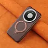 Adequado para capa de celular Huawei Mate 80 Pro Max, suporte magnético giratório, capa anti-queda M70 Pro, série 60, capa de couro masculina
