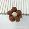 Otoño e Invierno burbuja de dopamina flor pequeña tridimensional relleno de algodón lindo tela japonesa flor bolsa accesorios de ropa joyería DIY