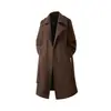 Otoño Invierno Nuevo Estilo Estilo Alemán Gabardina Hombres Sensación de Alta Gama Estilo Británico Estilo Largo Por Encima de la Rodilla Abrigo de Lana Chaqueta Hombres