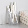 Porta-canetas transparente acrílico para estudante caixa de armazenamento para lápis de sobrancelha pincéis de maquiagem para menina mesa grande capacidade caixa de armazenamento para material de escritório para mulheres