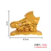 Nuevo modelo de hacha de la fortuna de doble cara finamente tallada en dragones dobles, chapada en oro, y adorno para cumplir deseos para el hogar y la oficina, regalo decorativo de metal