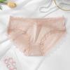Roupa íntima de menina doce japonesa algodão puro entrepernas cintura média sem costura primavera nova renda pura calcinha modeladora de quadril