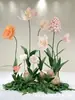 Tienda de flores de papel gigantes a gran escala Meichen decoración de boda accesorios de boda diseño de ventana productos de flores de papel falsas hechas a mano