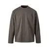 Yi Dao Vintage 2026 Otoño Nueva Llegada Sudadera con Capucha Color Sólido Cuello Pequeño Estilo Retro Americano Estilo Old Money Versátil Suéter para Hombre