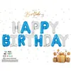 Globo de letras de feliz cumpleaños en inglés de 16 pulgadas, traje de globos, suministros para fiestas, globo de película de aluminio