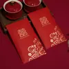 Sobre Rojo para Boda Grande, Mediano y Pequeño Set con Palabras Felices Mini Sobre Rojo Bloqueador de Puerta Bolsa de Papel para Sobre Rojo de Boda Nuevo