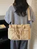 Bolsa de Algodão Acolchoada de Grande Capacidade Casual para o Dia a Dia 2025 Versátil Feminina de Alta Qualidade Ombro Único Transversal Bolsa Tote