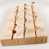 Tablero de Almacenamiento de Anillos de Madera Maciza, Soporte para Collares, Portatarjetas para Pendientes, Estante para Joyería, Soporte para Colgantes, Madera de Pino de Alta Calidad