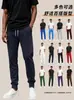 Pantalones deportivos ajustados para hombre transfronterizos, cómodos pantalones largos atléticos de punto, disponibles en tallas grandes y múltiples colores, listos para venta al por mayor y personalización de marca privada