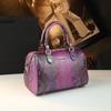 Elegante Bolso Boston tipo Almohada 2026 Nueva Moda Bolso de Cuero Genuino para Mujer de Mediana Edad, Bolso de Mano, Bolso Cruzado al Hombro para Mamá