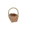 Mini cesta de dulces tejida de madera de bambú, cesta de hilo con decoración de luz de color, decoración de muñeca de títere, cesta pequeña de juego, cesta de azúcar de mesa