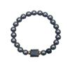 Pulsera de turmalina con cuentas de piedra natural nueva europea y americana Ojo de Tigre Amarillo Pino Blanco imán Pulsera para hombre al por mayor