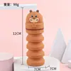 Estojo de lápis retrátil de silicone com tema de desenho animado transfronteiriço, estojo fofo e de grande capacidade com zíper, organizador de material escolar para alunos do ensino fundamental