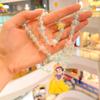 Collar infantil de princesa de cristal para niña pequeña, conjunto de pulsera y joyería luminosa de moda para niña pequeña, juguetes de joyería