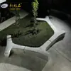 Engenharia Personalizada Concreto Aparente Pré-fabricado Banco Parque Tecnológico Paisagismo Externo Acabado Assento de Descanso em Forma de Y