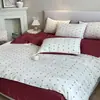 Bolso de mano jacquard estilo coreano juego de ropa de cama de cinco piezas, juego fresco y simple de cuatro piezas para uso doméstico, funda de edredón suave, disponible para venta al por mayor