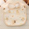 Babero de Gasa en Forma de U para Bebé Impermeable Toalla para Saliva Suministros para Bebé y Mamá para Niños Babero con Bolsillo para Arroz al por Mayor