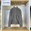 Chaqueta de forro polar largo con cuello alto para mujer otoño e invierno, con cremallera, cárdigan de piel de manga larga para mujer SY449753