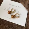 Pendientes Colgantes Populares de Piedra Ojo de Tigre Aguja de Plata Maillard Retro Elegantes Versátiles Pendientes de Lujo Accesible Pendientes de Gama Alta para Mujeres
