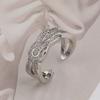 Anillo Europeo y Americano Transfronterizo de Diamante Completo para Mujer, Apertura de Circonita de Gama Alta de Nicho, Anillo Ajustable, No se Desvanece, Venta al por Mayor Versátil