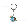 Chaveiro Pingente Desenho Animado Unicórnio PVC Borracha Macia Pequeno Presente Fofo Lembrança Chaveiro Pingente para Bebê