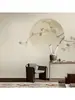 Nuevo estilo chino elegante concepto artístico luna llena flor y pájaro papel tapiz sala de estar pared de fondo tela dormitorio estilo antiguo sala de té B&B mural