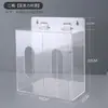 Caja de almacenamiento de mascarillas de tres compartimentos, para montar en la pared, para uso comercial en restaurantes de cadena, diseñada para un fácil acceso en la entrada, y adecuada para colgar en la pared; hecho de acrílico