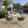 Móveis Nórdicos para Exterior Cadeiras de Rattan Pátio Mesa e Cadeiras de Jantar ao Ar Livre Jardim Varanda Mesa e Cadeiras Conjunto de Mesa de Centro Conjunto para Pátio