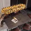 Luminária Pendente Criativa Nórdica em Aço Inoxidável com Pingente de Pétala Design Moderno Lâmpada para Sala de Estar Estrangeira Circular Luminária Decorativa para Quarto