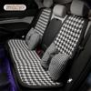 Almofada Clássica para Banco de Carro Pied-de-Poule de Seda de Gelo Colmeia Respirável Antiderrapante Almofada Popular para Banco de Carro de Meninas