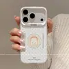 Adecuado para funda de teléfono Apple 17 Pro Max con soporte, 15 moda estilo coreano, 14 moderno femenino conejo Miffy tostada